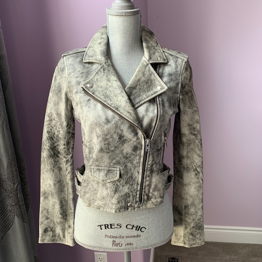 IRO Lou Distressed Leather Jacket